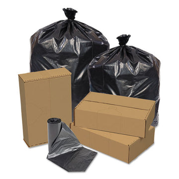 Pitt Plastics Eco Strong Can Liners, 45 Gal, 1.5 Mil, 40" X 46", Black, 100-carton freeshipping - TVN Wholesale